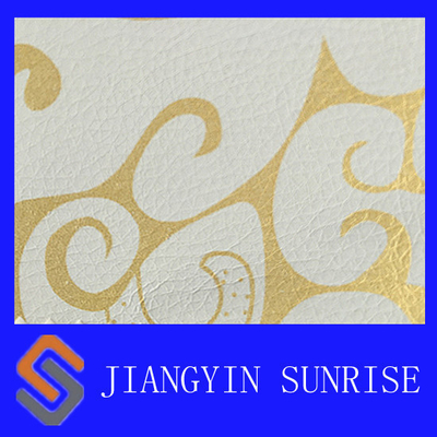 Printed PU Synthetic Leather Genuine Leather Upholstery Fabric By The Yard